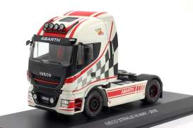 Iveco  - Stralis 2016 white/red - 1:43 - Hachette - G1470001 - G1470001 | Toms Modelautos
