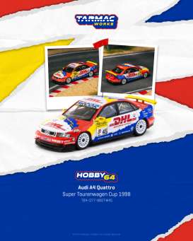 Audi  - A4 red/white/blue - 1:64 - Tarmac - T64-077-98STW45 - TC-T64-077-98STW45 | Toms Modelautos