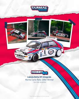 Lancia  - Delta 1992 white/red/blue - 1:64 - Tarmac - T64-049-92MCR04 - TC-T64-049-92MCR04 | Toms Modelautos