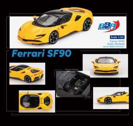 Ferrari  - SF90 2024 yellow - 1:64 - BBR - BBRFER64031 - BBRFER64031 | Toms Modelautos