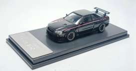 Nissan  - Skyline R34 V-Spec black/red/white - 1:64 - My Model Collect - MMC640009F - MMC640009F | Toms Modelautos