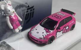 Honda  - Civic pink - 1:64 - Fuji - FJ-Kitty - FJ-Kitty | Tom's Modelauto's