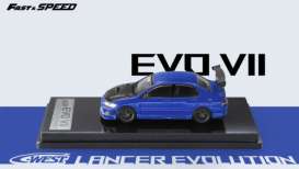 Mitsubishi  - Lancer Evo VII blue - 1:64 - FastSpeed - FastSpeed-blue - FastSpeed-blue | Tom's Modelauto's