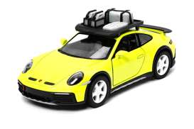 Porsche  - 911 Rally yellow - 1:36 - Kinsmart - KT5481W - KT5481Wy | Toms Modelautos
