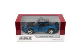 Porsche  - 911 Rally blue - 1:36 - Kinsmart - KT5481WFA - KT5481WFAb | Toms Modelautos