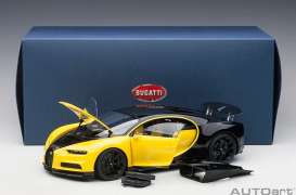 Bugatti  - Chiron yellow/black - 1:18 - AutoArt - 70994 - autoart70994 | Toms Modelautos