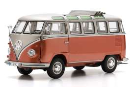 Volkswagen  - T1 Samba orange/grey - 1:18 - Schuco - 00605 - schuco00605 | Toms Modelautos