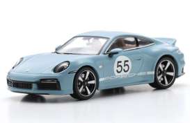 Porsche  - (992) Sport Classic  2022 blue - 1:43 - Schuco - S43U00003 - schucoS43U00003 | Toms Modelautos