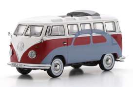 Volkswagen  - T1 Samba white/red/grey - 1:43 - Schuco - S43U00101 - schucoS43U00101 | Toms Modelautos
