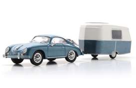 Porsche  - 356 Coupe blue - 1:43 - Schuco - S43U00109 - schucoS43U00109 | Toms Modelautos