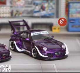 Porsche  - RWB 993 purple - 1:64 - Street Weapon - STW175 - STW175 | Toms Modelautos
