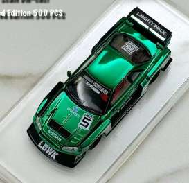 Nissan  - ER34 green chrome - 1:64 - Street Weapon - STW219 - STW219 | Toms Modelautos