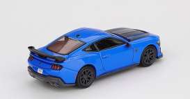 Ford  - Mustang 2024 blue - 1:64 - Mini GT - 01141L - MGT01141L | Toms Modelautos