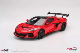 Chevrolet  - Corvette ZR1 2025 red - 1:18 - Top Speed - TS0647 - TS0647 | Toms Modelautos
