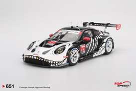 Porsche  - 911 2025 white/black/red - 1:18 - Top Speed - TS0651 - TS0651 | Toms Modelautos