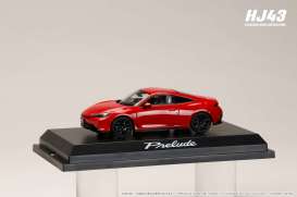 Honda  - Prelude  red - 1:43 - Hobby Japan - HJ431010R - HJ431010R | Toms Modelautos