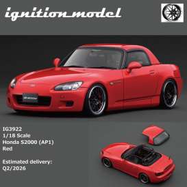 Honda  - S2000 red - 1:18 - Ignition - IG3922 - IG3922 | Toms Modelautos