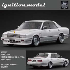 Nissan  - Cedric CIMA pearl white - 1:18 - Ignition - IG3903 - IG3903 | Toms Modelautos