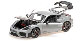 Porsche  - Cayman 2024 silver - 1:18 - Minichamps - 110062122 - mc110062122 | Toms Modelautos