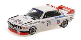BMW  - 3.0 1973 white/blue/red - 1:18 - Minichamps - 155732620 - mc155732620 | Toms Modelautos