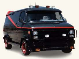 GMC  - Vandura black/red - 1:43 - Norev - 649350 - nor649350 | Toms Modelautos