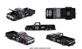 Chevrolet  - Silverado Dually Hot Rod V1 black/white - 1:64 - Mini GT - KHMG236 - MGTKHMG236 | Toms Modelautos