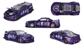 Nissan  - Skyline purple - 1:64 - Mini GT - KHMG240 - MGTKHMG240 | Toms Modelautos