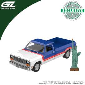 Dodge  - RAM 1981 white/red/blue  - 1:64 - GreenLight - 30599 - gl30599 | Toms Modelautos