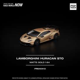 Lamborghini  - Huracan STO matte gold - 1:64 - Pop Race Limited - PR640413 - PR640413 | Toms Modelautos