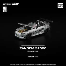 Honda  - S2000 silver - 1:64 - Pop Race Limited - PR640451 - PR640451 | Toms Modelautos