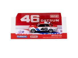 Datsun  - 510 1971 white/red/blue - 1:64 - Tarmac - T64-052-71BRE46 - TC-T64-052-71BRE46 | Toms Modelautos