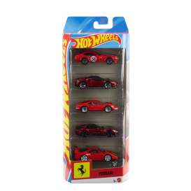 Ferrari  - Ferrari Rosso 5-pack various - 1:64 - Hotwheels - JLN12 - hwmvJLN12 | Toms Modelautos