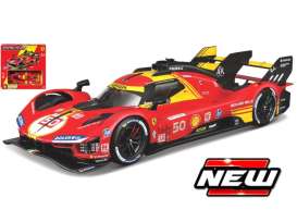 Ferrari  - 499P 2024 red/yellow/black - 1:24 - Bburago - 26593-kit - bura26593 | Toms Modelautos