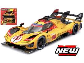 Ferrari  - 499P 2024 yellow/red - 1:24 - Bburago - 26592-kit - bura26592 | Toms Modelautos