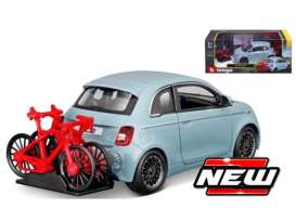 Fiat  - 500E blue - 1:24 - Bburago - 23012 - bura23012 | Toms Modelautos