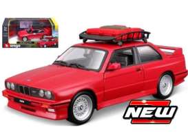 BMW  - M3 red - 1:24 - Bburago - 23014 - bura23014 | Toms Modelautos
