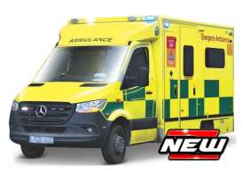 Mercedes Benz  - Sprinter yellow/green - 1:50 - Bburago - 32063 - bura32063 | Toms Modelautos