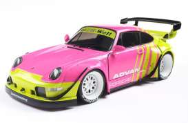 Porsche  - 911 2024 pink/yellow - 1:18 - Solido - 1808510 - soli1808510 | Toms Modelautos