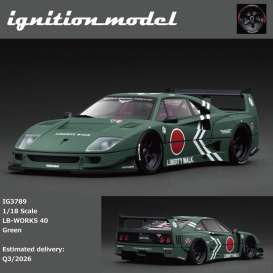 Ferrari  - LB-WORKS 40 green - 1:18 - Ignition - IG3789 - IG3789 | Toms Modelautos