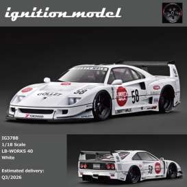 Ferrari  - LB-WORKS 40 white - 1:18 - Ignition - IG3788 - IG3788 | Toms Modelautos