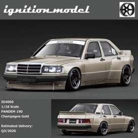 Mercedes Benz  - 190E gold - 1:18 - Ignition - IG4060 - IG4060 | Toms Modelautos