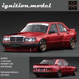 Mercedes Benz  - 190E red - 1:18 - Ignition - IG4061 - IG4061 | Toms Modelautos