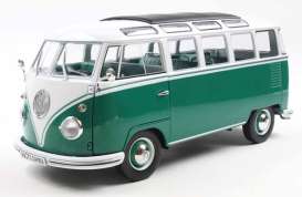 Volkswagen  - Samba T1 1962 green/white - 1:18 - Solido - 1813403 - soli1813403 | Toms Modelautos