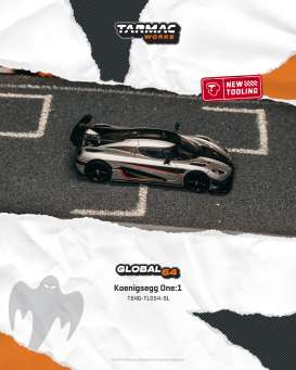 Koenigsegg  - One:1 silver - 1:64 - Tarmac - T64G-TL054-SL - TC-T64G-TL054-SL | Toms Modelautos