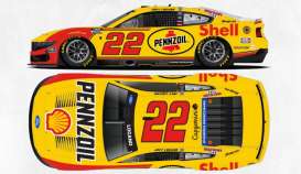 Ford Mustang - 2026 yellow/red - 1:24 - Action Racing Collectibles - C222622SHPJL - arcC222622SHPJL | Toms Modelautos