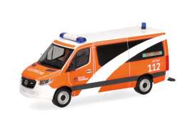 Mercedes Benz  - Sprinter 2018 orange/white - 1:87 - Herpa - 099066 - herpa099066 | Toms Modelautos