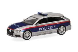 Audi  - A6 Avant silver/blue/red - 1:87 - Herpa - 099103 - herpa099103 | Toms Modelautos