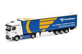 Mercedes Benz  - Actros L blue/orange - 1:87 - Herpa - H320924 - herpa320924 | Toms Modelautos