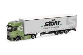 Mercedes Benz  - Actros L green/grey - 1:87 - Herpa - H320955 - herpa320955 | Toms Modelautos