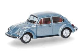 Volkswagen  - Kever 1303 blue metallic - 1:87 - Herpa - H430982-003 - herpa430982-003 | Toms Modelautos
